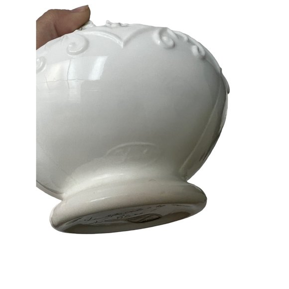 Vintage Fenton Silver Crest Spanish Lace Hand Painted Artist Violets Signed - Picture 5 of 6